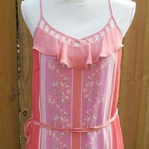 LC LAUREN CONRAD Pink Print Dress Sz 2 New
